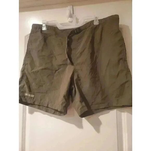Columbia Men's Olive Green Nylon Swim Board Shorts EUC sz M - Picture 2 of 5